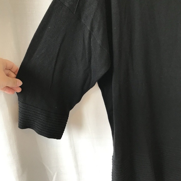Cyrus Sweater Tunic black Ribbed Cotton Viscose Blend  Womens Plus Sz 2X - Picture 3 of 12